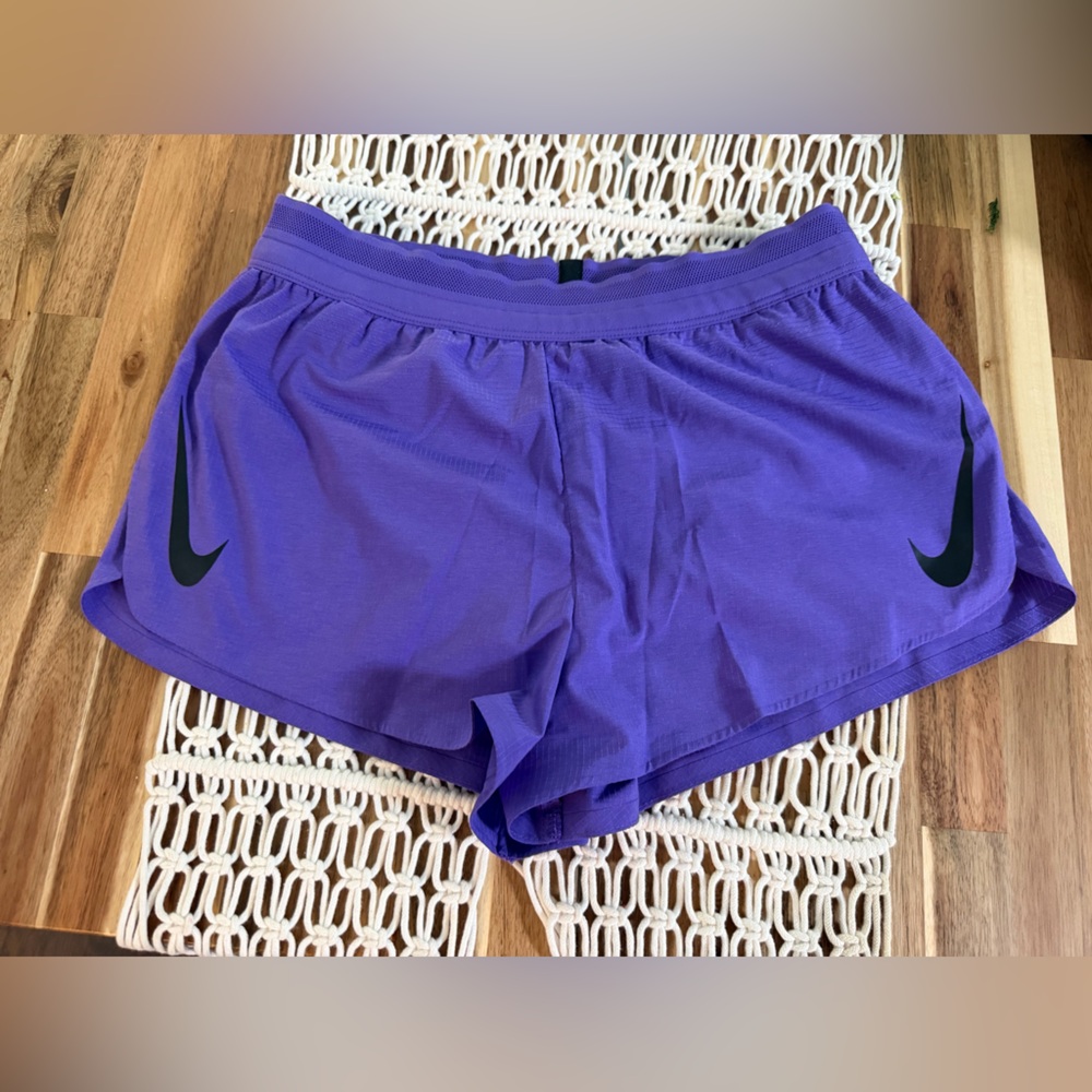 NIKE Aeroswift Running Racing 2" Shorts woman’s size s Purple Lined